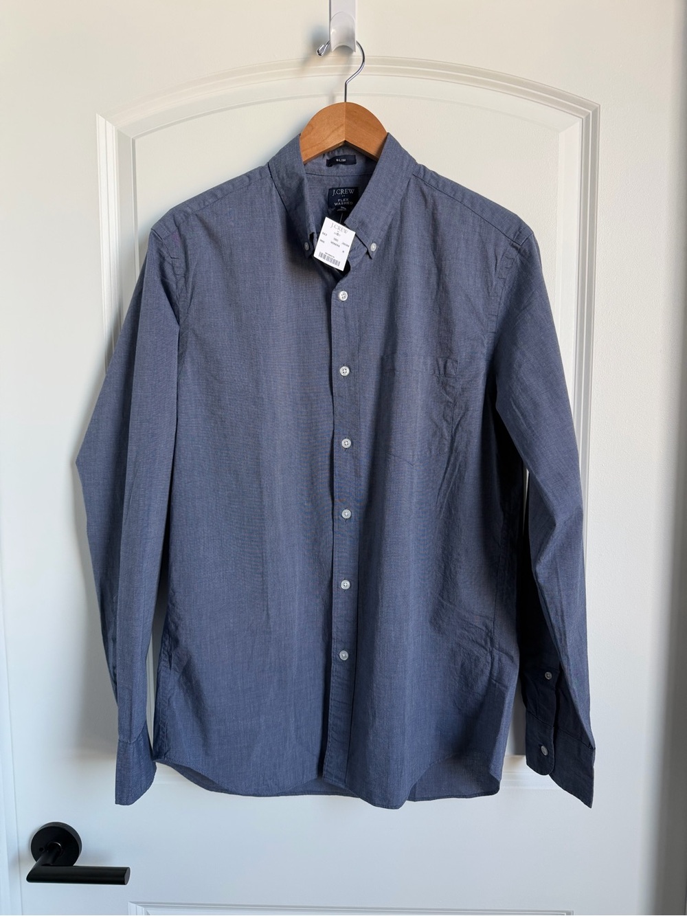 J. Crew Factory Men’s Blue Flex Washed Button-Down Shirt